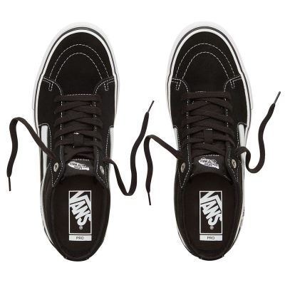 Vans Sk8-Mid Pro - Erkek Bilekli Ayakkabı (Siyah Beyaz)